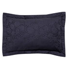 Shams Flora Dark blue 26"X26"Euro 100% cotton, , hi-res image number 0