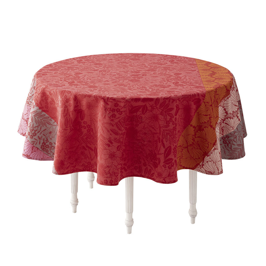 Coated tablecloth Cottage Pink 69"x69" 100% cotton, , hi-res image number 2