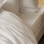 Fitted sheets H&ocirc;tel particulier Grey 152X203X43 50% cotton - 50 % linen, , hi-res image number 0