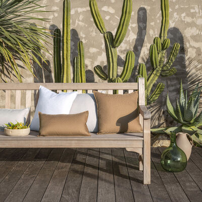 Cushion cover Portofino Fiori White 20"x20" 100% linen