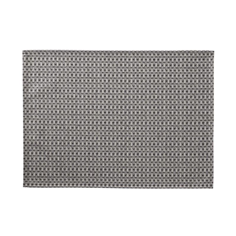 Coated placemat Empreintes Tissage Black 20"x14" 100% cotton, , hi-res image number 0