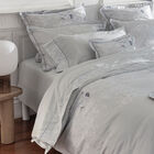 Fitted sheet Envol Grey 39"X80"X15"Twin-X-Long 100% cotton, , hi-res image number 1