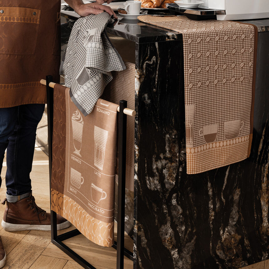 Tea towel Barista Beige 24"x31" 100% cotton, , hi-res image number 1
