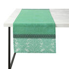 Runner Escapade Tropicale Green 20"x59" 100% linen, , hi-res image number 1