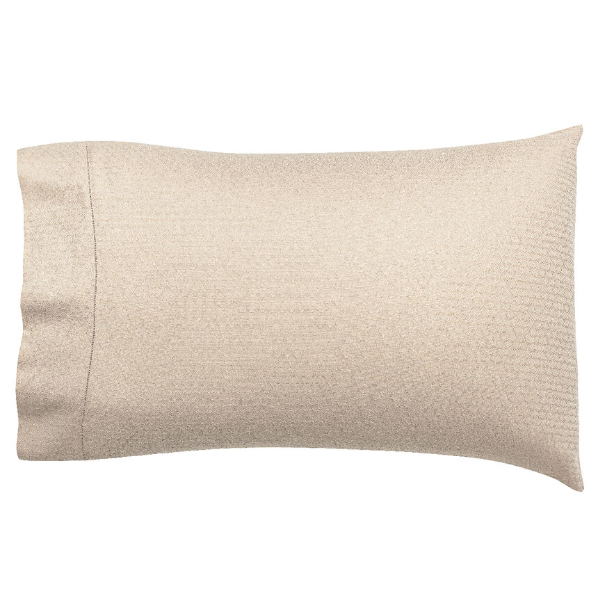 2 Pillowcases Portofino Beige 22"X33"Standard,Pair 100% cotton, , hi-res image number 0