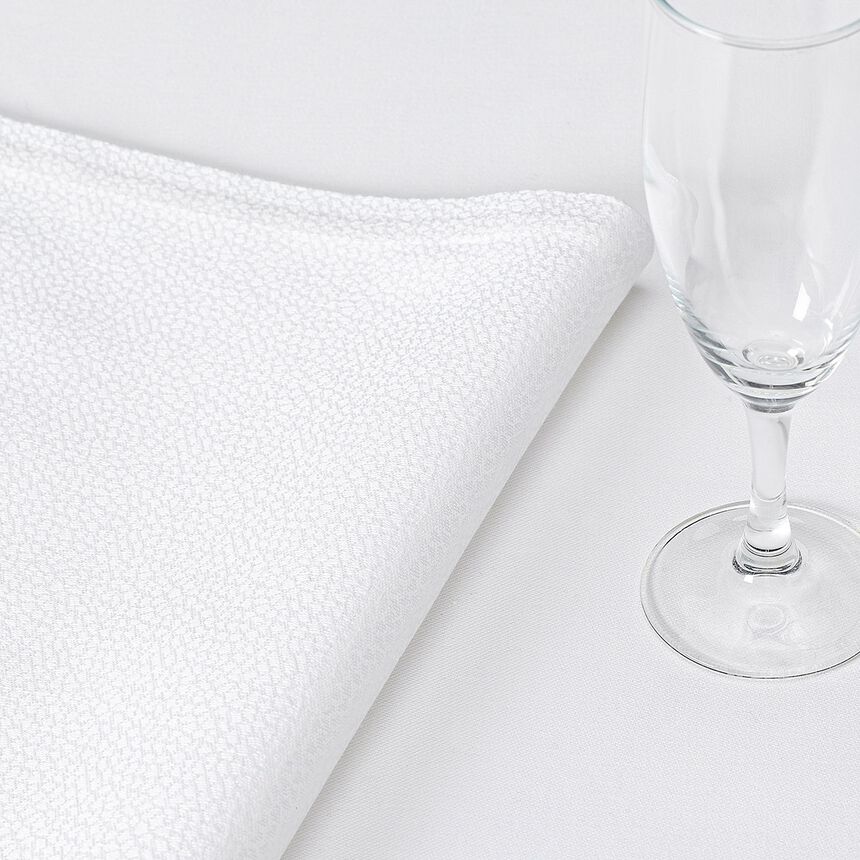 Napkin Offre White Galuchat 22"x22 100% cotton, , hi-res image number 0