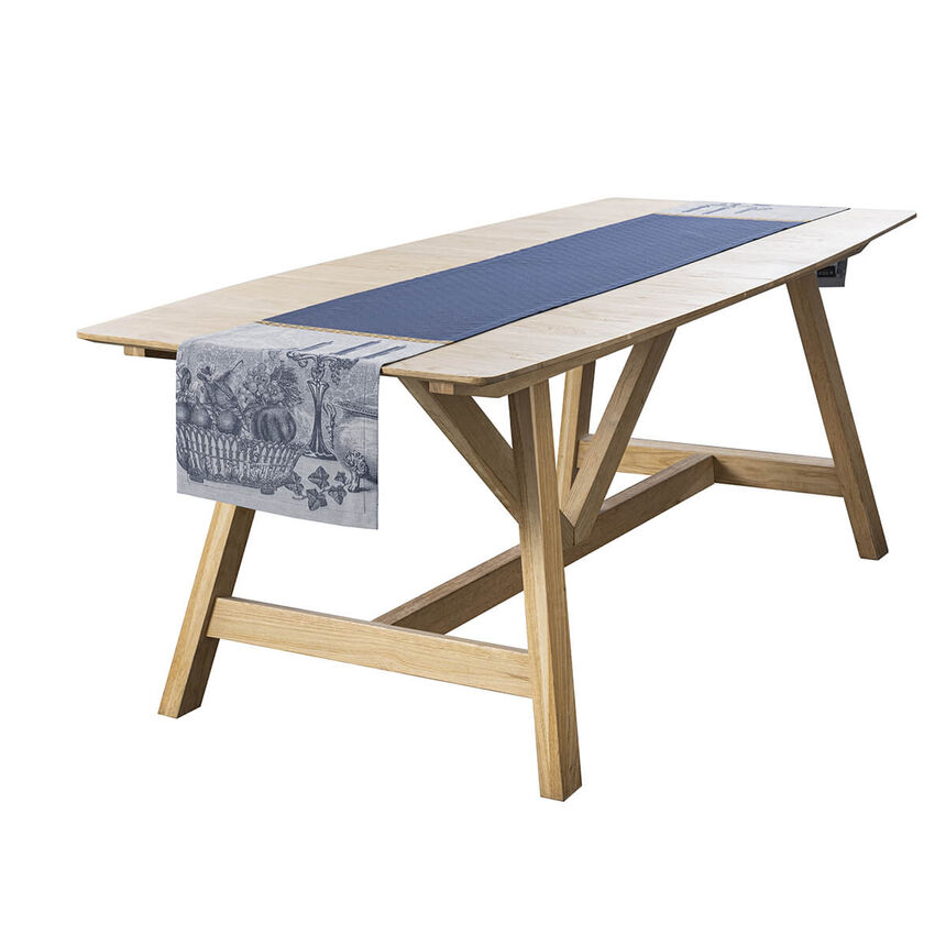 Runner Festin Blue 20"x59" 100% cotton, , hi-res image number 2