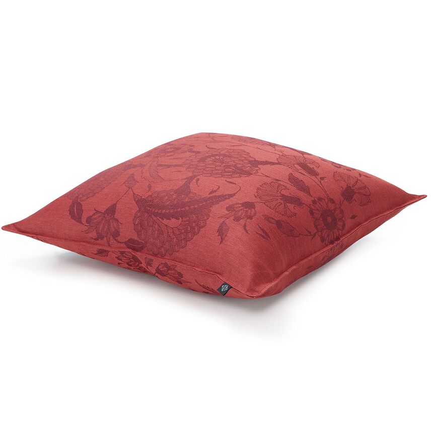 Cushion cover Ottomane Pivoine Burgundy 20"x12" 100% linen, , hi-res image number 2
