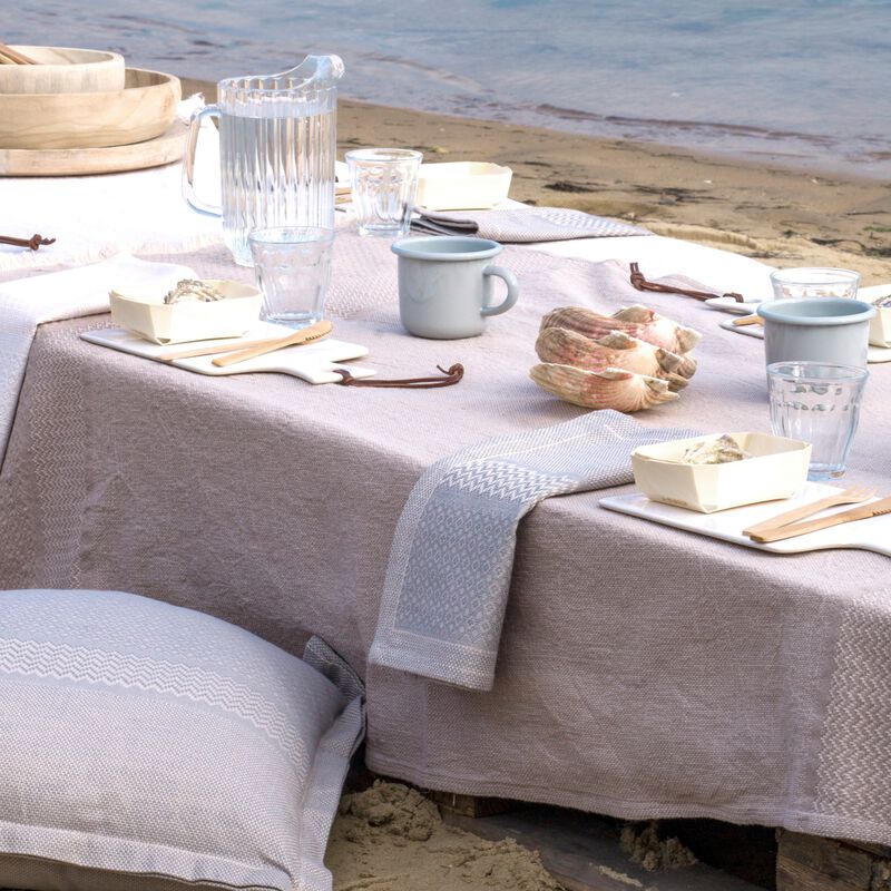 Serviette de table Slow Life Metal 47x47 89% coton / 11% lin, , hi-res image number 0