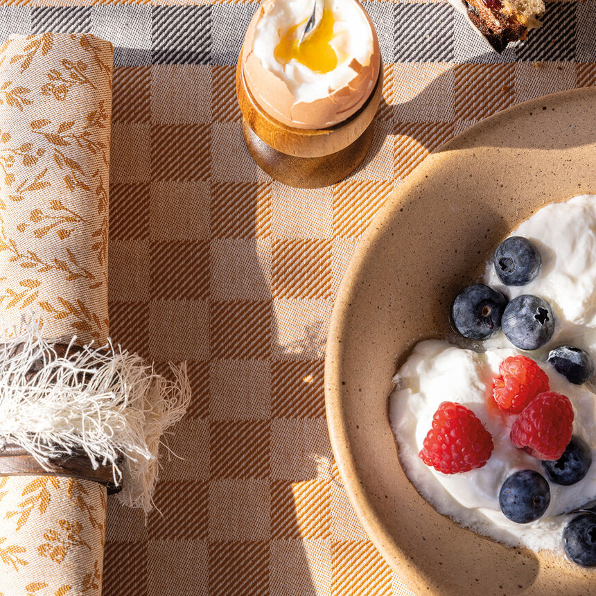 Serviette de table Champ&ecirc;tre Enduit Brindilles 50x50 100% coton, , hi-res image number 0