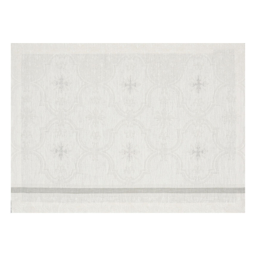 Placemat Armoiries Off White 50x36 100% linen, , hi-res image number 0