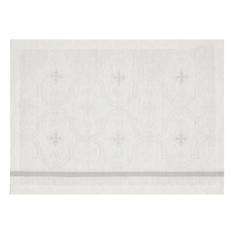 Placemat Armoiries Off White 20"x14" 100% linen, , hi-res image number 0
