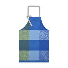 Apron Fleurs de Kyoto Indigo 35"x38" 100% cotton, , hi-res image number 1