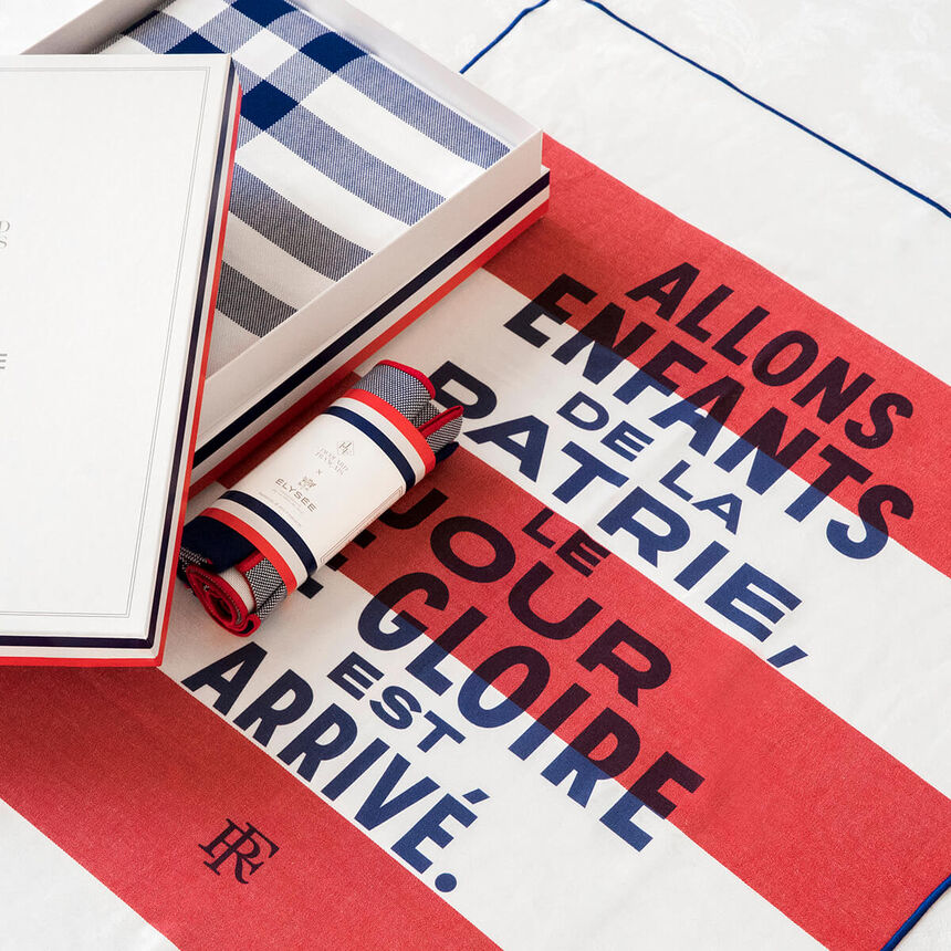 Tea towel Elys&eacute;e Patrie Tricolor 24"x31" 100% cotton, , hi-res image number 2