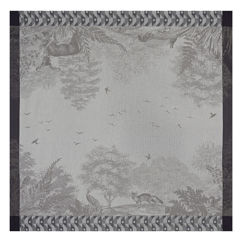 Nappe Forêt enchantée Argent 175x175 100% coton, , hi-res image number 3