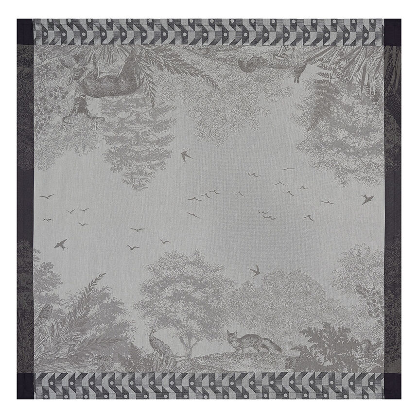 Tablecloth For&ecirc;t enchant&eacute;e Grey 175x175 100% cotton, , hi-res image number 3