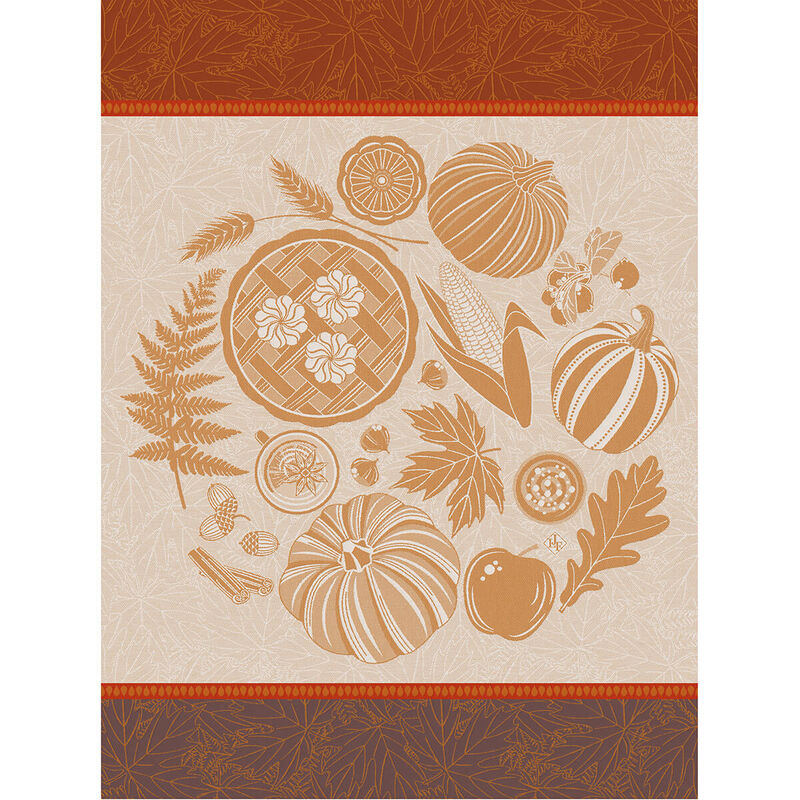 Tea towel Thanksgiving Orange 24"x31" 100% cotton, , hi-res image number 0