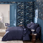 Duvet cover Flora Dark blue 88"X92"Queen 100% cotton, , hi-res image number 0