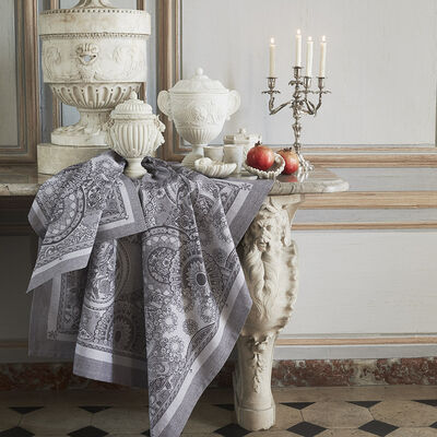 Tablecloth Porcelaine Kaolin Ø210 100% cotton