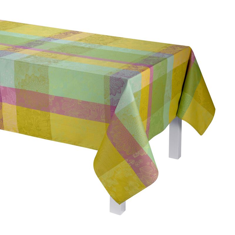 Coated tablecloth Marie Galante Lemon 59"x59" 100% cotton, , hi-res image number 1
