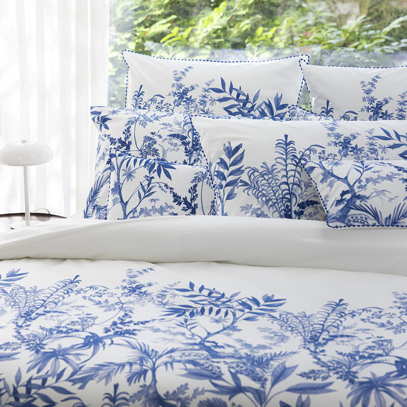 Pillowcase Jardin d'eden  Blue  100% cotton, , hi-res