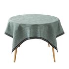 Tablecloth Romance Green 69"x69" 100% linen, , hi-res image number 3