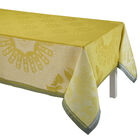 Tablecloth Jardin d'orient Yellow 59"x59" 100% linen, , hi-res image number 1
