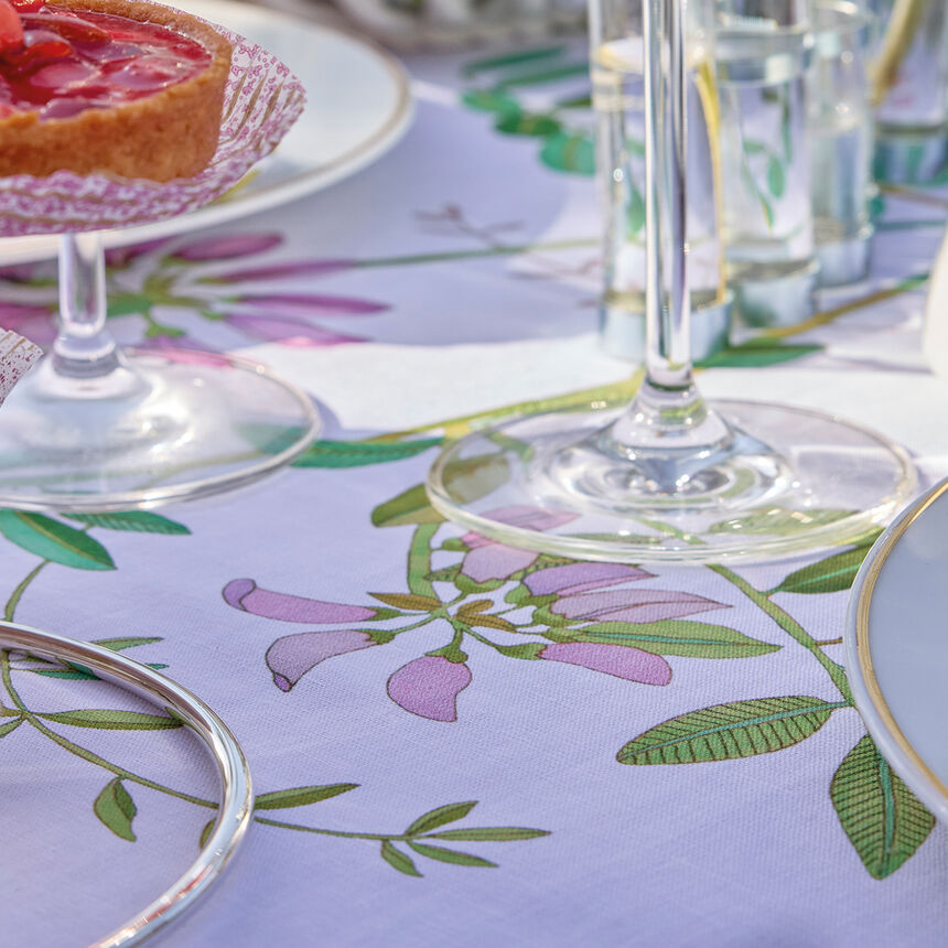 Runner Pois de senteur Pink 50x150 50% cotton - 50 % linen, , hi-res image number 0