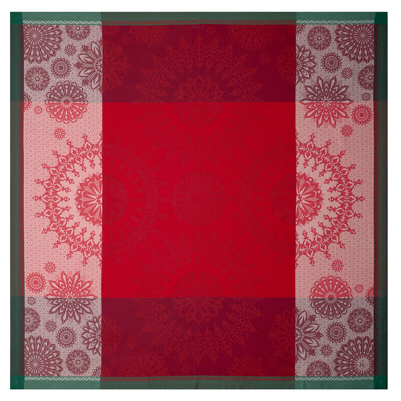 Tablecloth Lumières d'étoiles Red 175x175 100% cotton, , hi-res image number 4