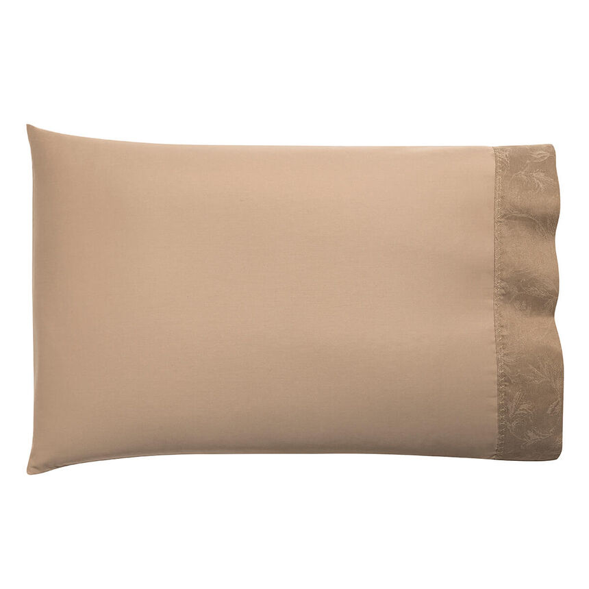 2 Pillowcases Arabesque Beige 56X84 50% cotton - 50 % linen, , hi-res