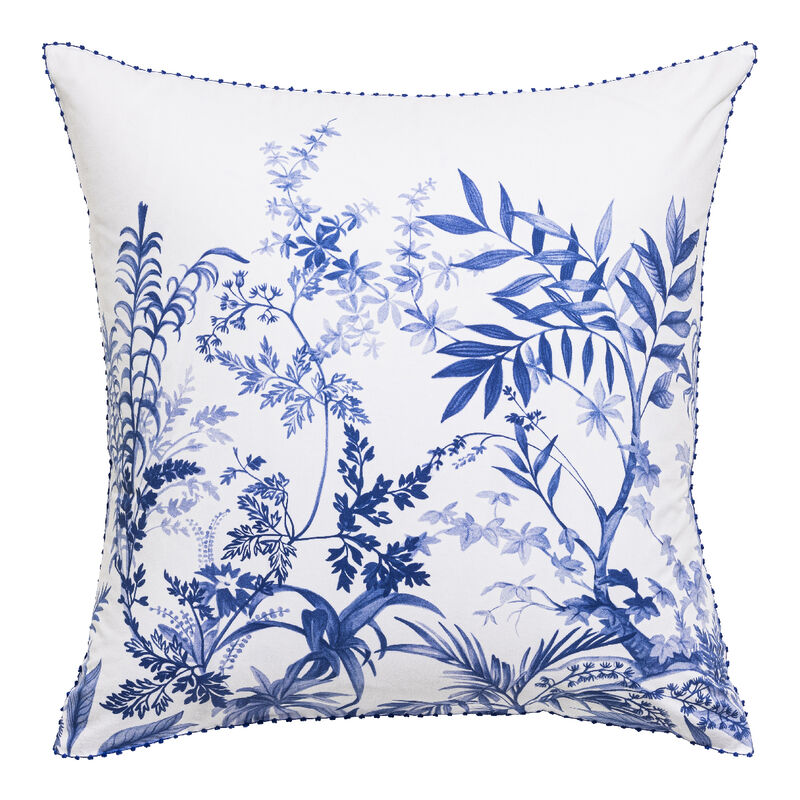 Pillowcase Jardin d'eden  Blue  100% cotton, , hi-res image number 1
