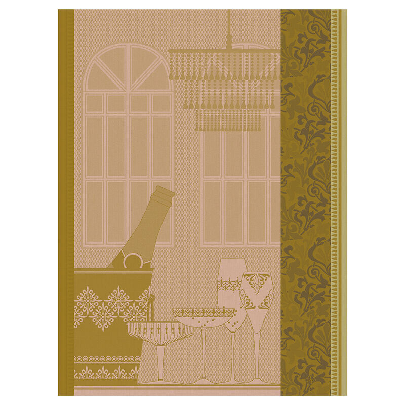 Tea towel Ambiance Bulle Grapefruit 24"x31" 100% cotton, , hi-res image number 0