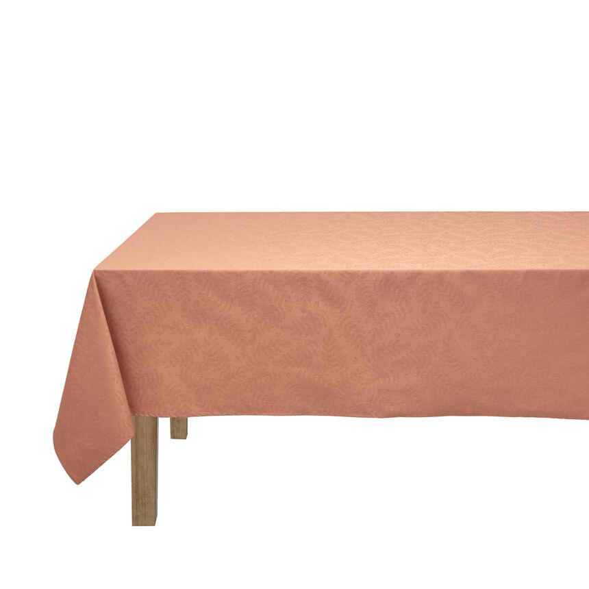 Coated tablecloth Vegetal mood Orange 175x175 100% cotton, , hi-res image number 1