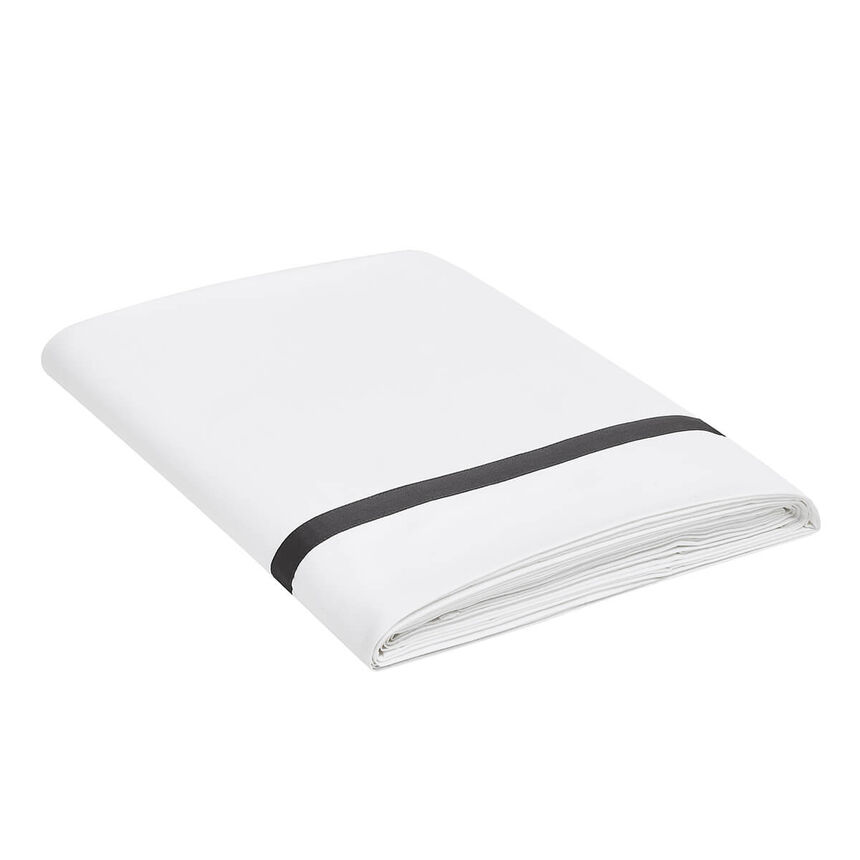 Flat sheet Apparat Dark grey 94"X118" 100% cotton, , hi-res image number 0