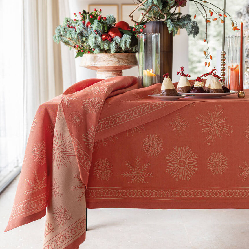 Nappe Ciel &Eacute;toil&eacute; Rouge 150x150 100% coton, longues fibres, , hi-res image number 2