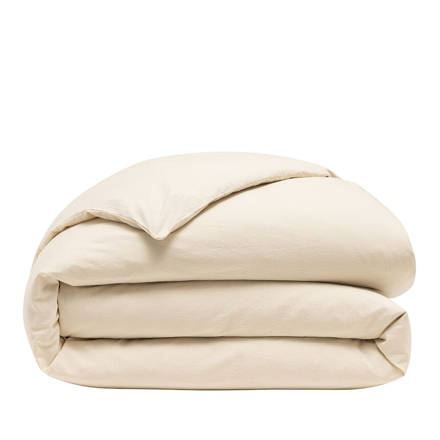 Duvet cover Eclat Light Beige 68"X86"Twin 100% cotton, , hi-res image number 1