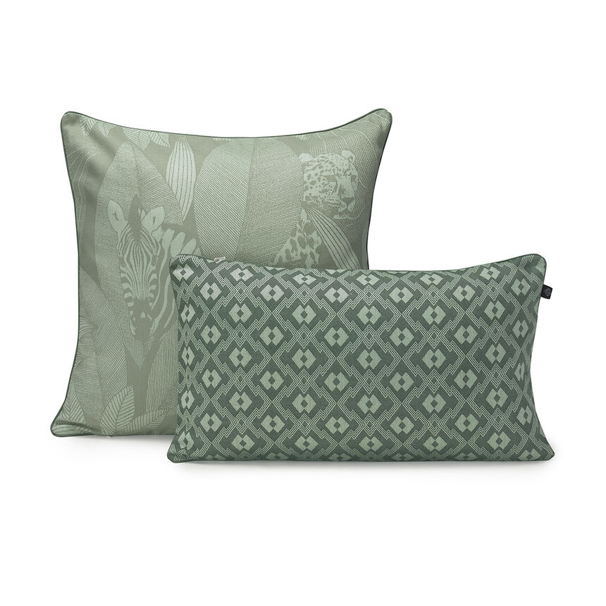 Cushion cover Nature Sauvage Green 20"x20" 100% cotton, , hi-res image number 4