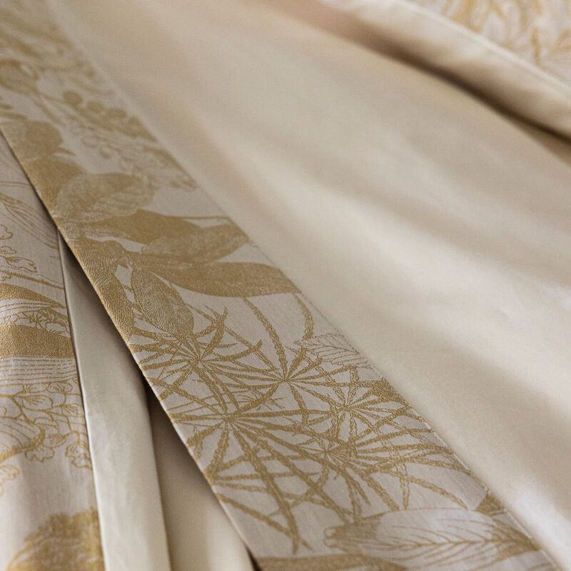 Flat sheets Bois Dormant Beige 94"X118"Queen 100% cotton, , hi-res image number 1