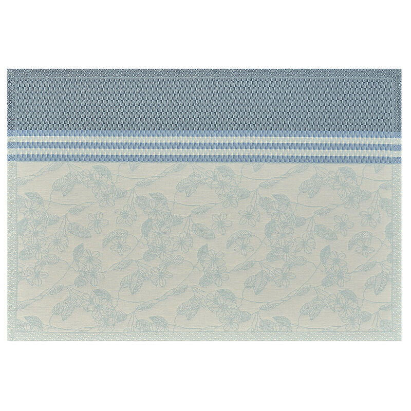 Coated placemat Essentiel Gravure Blue 20"x14" 100% cotton, , hi-res image number 0