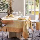 Tablecloth Jardin d'Eden Yellow 69"x69" 100% cotton, , hi-res image number 0