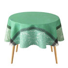 Tablecloth Escapade Tropicale Green 47"x47" 100% linen, , hi-res image number 3