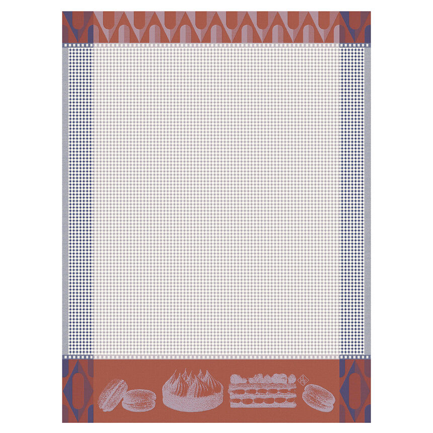 Hand towel P&acirc;tisseries Fran&ccedil;aises Purple 24"x31" 100% cotton, , hi-res image number 0