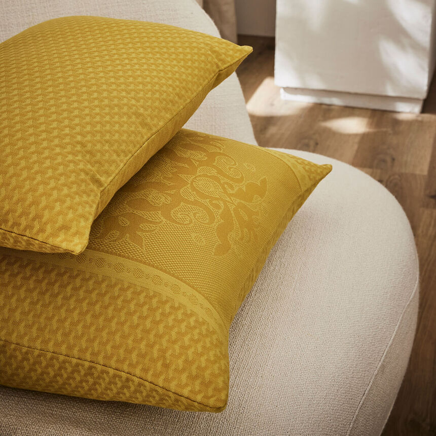 Cushion cover Palais V&eacute;nitien Yellow 12"x20" 100% cotton, , hi-res image number 4