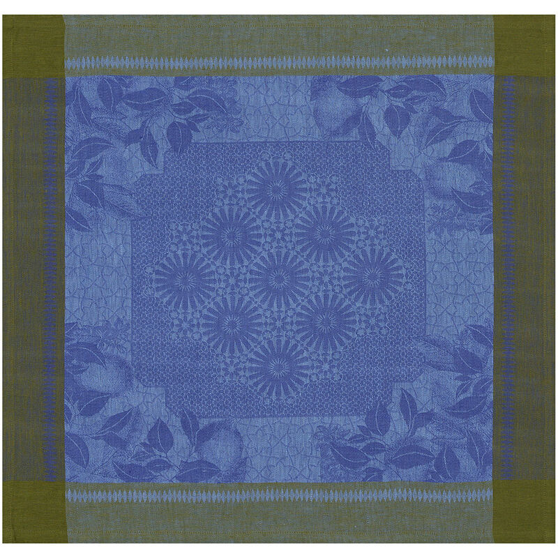 Napkin Jardin d'orient Blue 23"x23" 100% linen, , hi-res image number 0