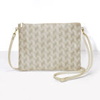 Pouch Picto Beige 8"x6" 100% cotton, acrylic coating. Garnish: Cattle leather, , hi-res image number 0