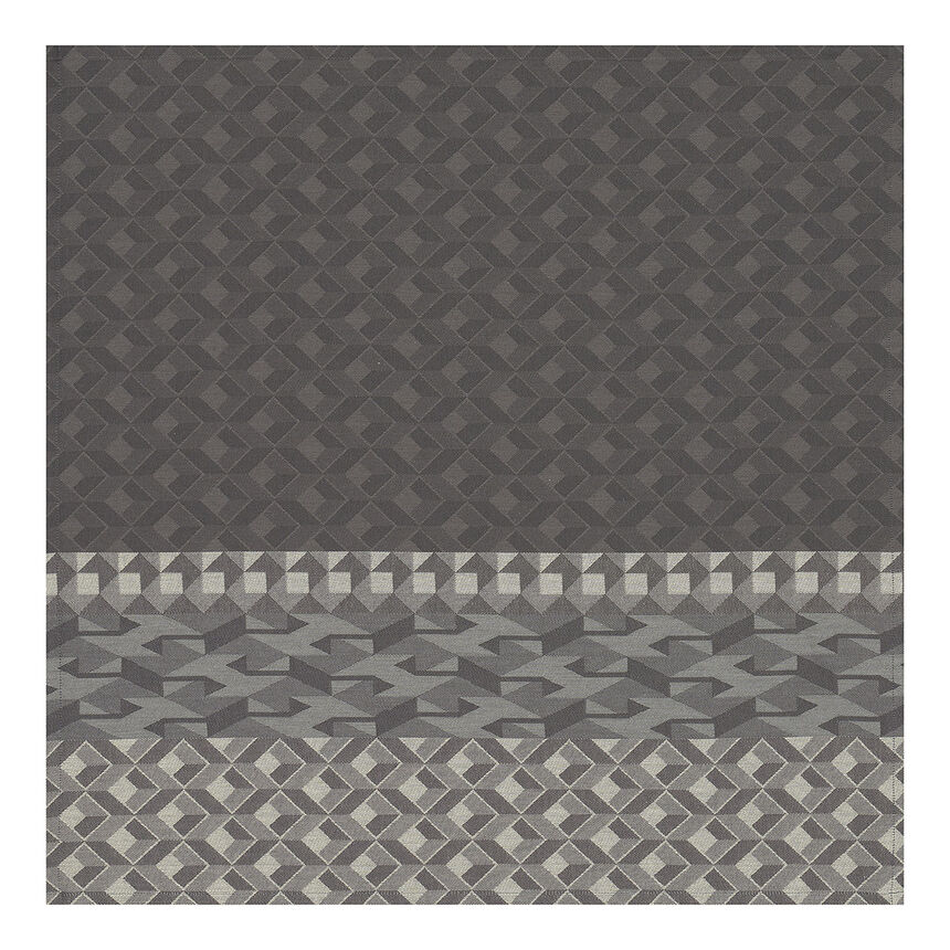Napkin Caract&egrave;re Grey 58x58 100% cotton, , hi-res image number 2