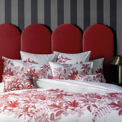 2 Taies am&eacute;ricaines  Feuilles en sc&egrave;ne  Coton