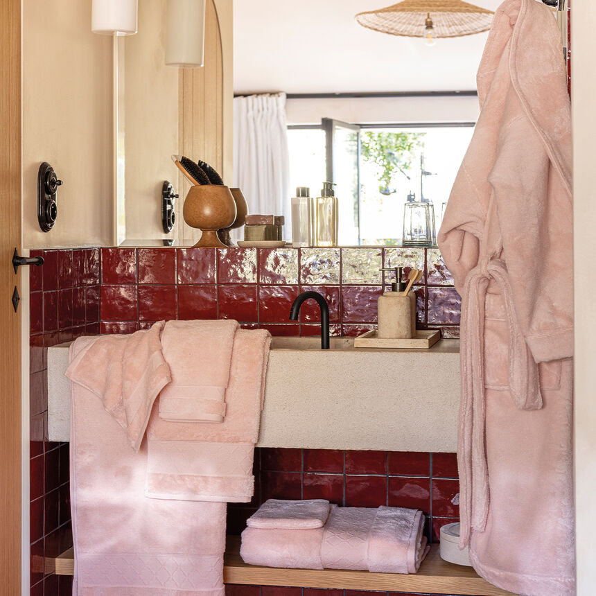 Robe Caresse Pink S 100% cotton, , hi-res image number 0