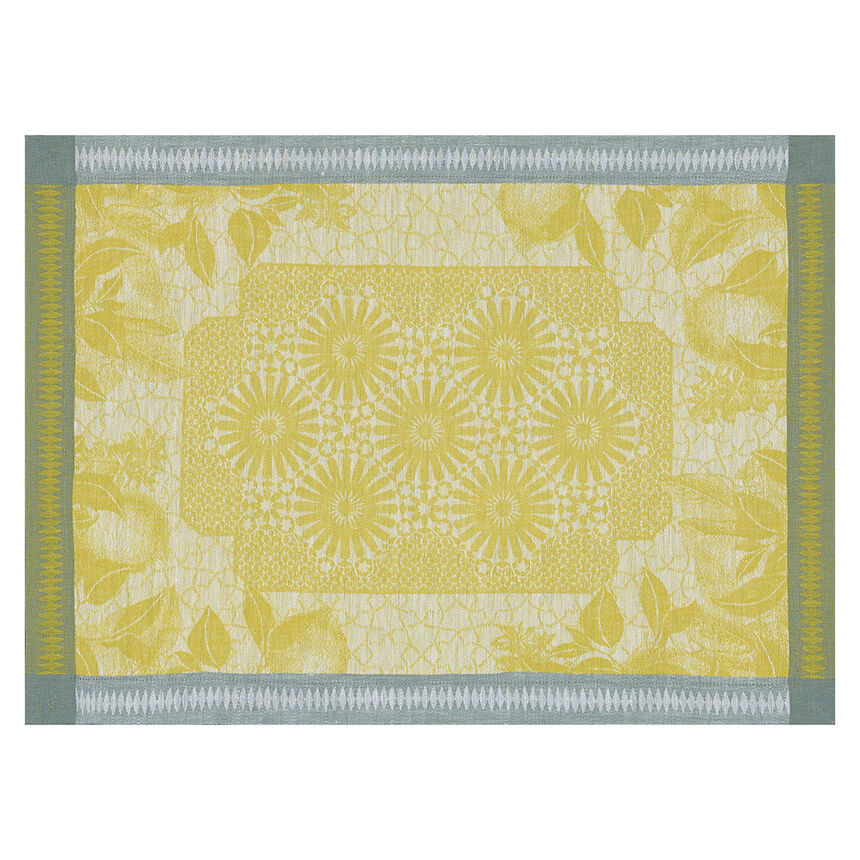 Placemat Jardin d'orient Yellow 50x36 100% linen, , hi-res