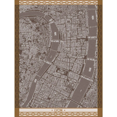 Tea towel A vol d'oiseau Lyon Cotton